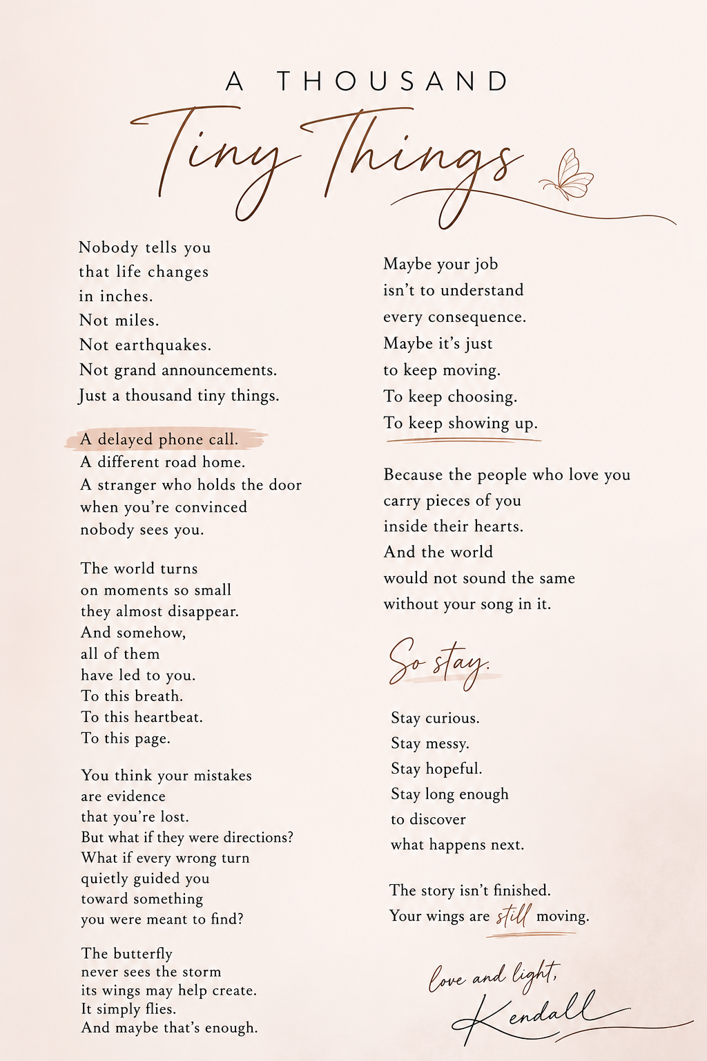 A Thousand Tiny Things